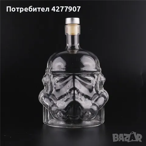 Стъклена бутилка шише Star Wars Stormtrooper , снимка 2 - Декорация за дома - 47869513