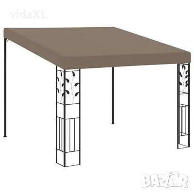 vidaXL Шатра за стенен монтаж, 3x3x2,5 м, таупе(SKU:312265), снимка 1 - Градински мебели, декорация  - 48367104