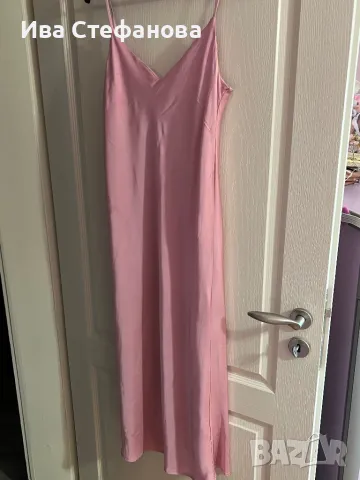 Нова нежна парти коктейлна розова сатен сатенена елегантна рокля Mohito , снимка 12 - Рокли - 50243463