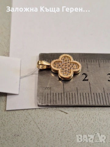 Красива златна висулка - 1,62 гр., снимка 3 - Колиета, медальони, синджири - 52802412