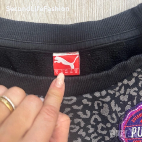 Дамски суитшърт Puma Since 48, размер S черен, снимка 2 - Блузи с дълъг ръкав и пуловери - 53341866