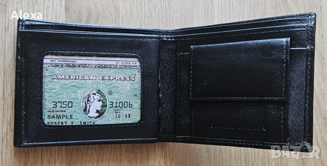 Мъжки кожен портфейл Montblanc черен НОВ Италия, снимка 3 - Портфейли, портмонета - 53735438