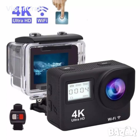 Водоустойчива спортна екшън камера 4K Ultra HD, снимка 6 - Камери - 44942171