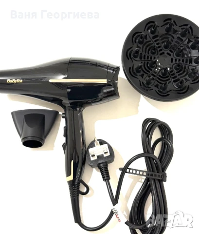 Професоонален Фризьорски Сешоар Babyliss Pro 2200 Йонен Контрол + Дифюзер, снимка 5 - Сешоари - 50584675