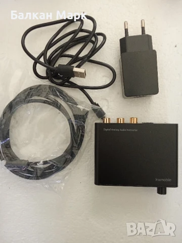 Цифров към аналогов аудио конвертор с регулатор на звука – kwmobile, снимка 3 - Други - 50726950