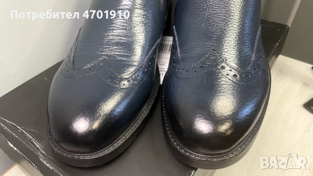 Мъжки сини зимни ботуши челси Ducavelli от естествена кожа., снимка 3 - Мъжки ботуши - 53019375