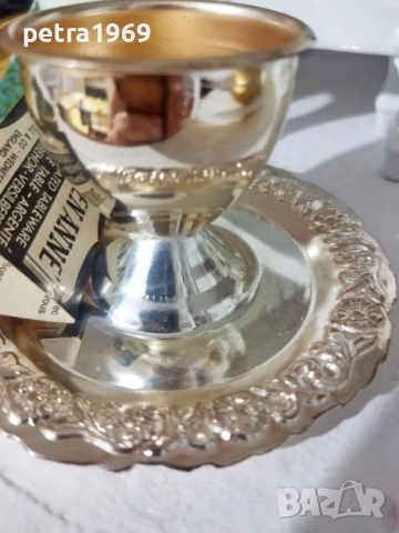 Английска посребрена поставка за яйце, коктиера, на Queen Anne, снимка 3 - Аксесоари за кухня - 51953972