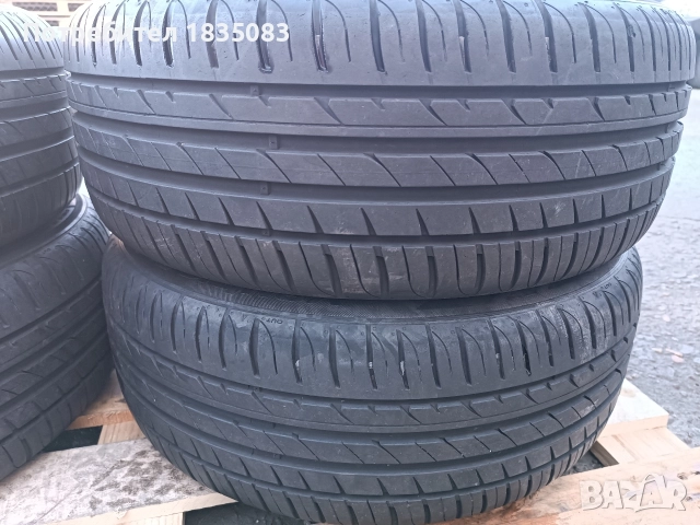 Лети джанти 16ки 5х112 VW + летни гуми 205/55/16 Hankook, снимка 11 - Гуми и джанти - 52866696