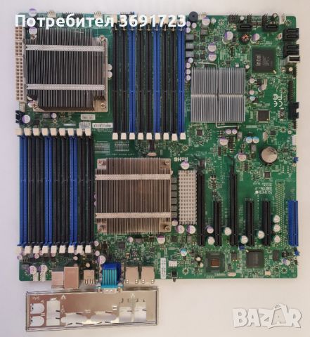 Сървърно дъно Supermicro X8DTN+ s 2 бр. Xeon E5620 Процесора, снимка 1