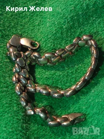 Стара СРЕБЪРНА ГРИВНА СРЕБРО ВИСОКА ПРОБА ЗДРАВА РЯДКА РЕТРО ПЛЕТКА РЪЧНА МАЙСТОРСКА ИЗРАБОТКА 20285, снимка 14 - Антикварни и старинни предмети - 49273238