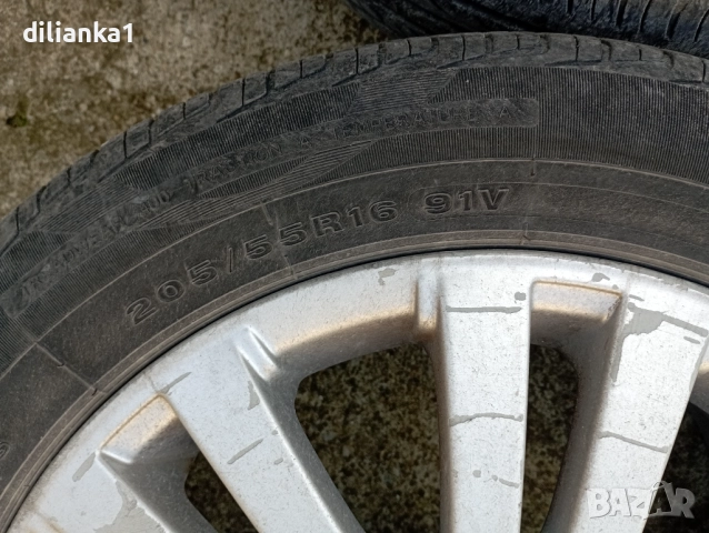 Алуминиеви джанти от Ситроен С 5 с летни гуми, снимка 2 - Гуми и джанти - 52174372