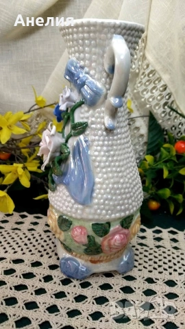 Ваза перлена, седеф, снимка 2 - Декорация за дома - 54149119