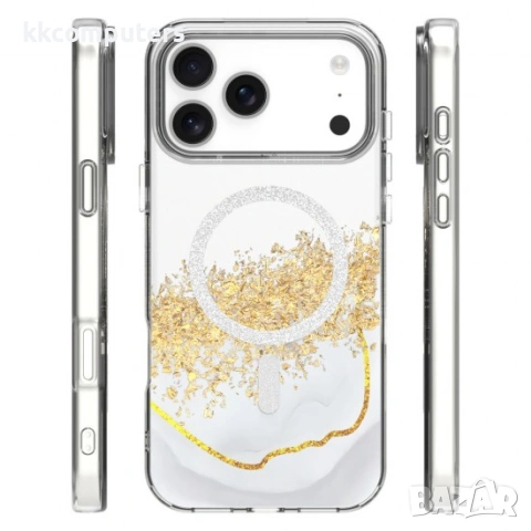 Кейс Epoxy Mag за iPhone 17 Pro Max (6.9) розов и Протектор, снимка 7 - Калъфи, кейсове - 54156274