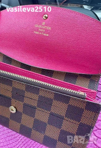 Louis Vuitton дамско портмоне от естествена кожа , снимка 11 - Портфейли, портмонета - 53893087