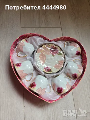 Сервиз/комплект от 6 чаши с чинийки за кафе, снимка 1