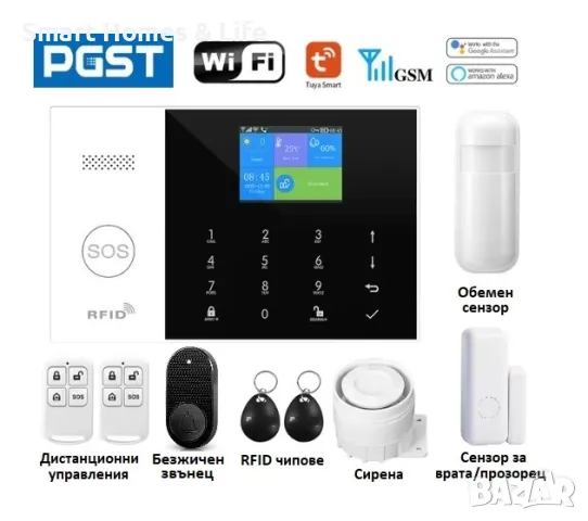 WIFI / GSM Смарт професионална Алармена система