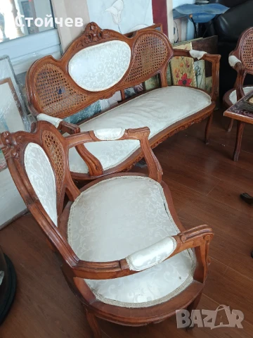 Комплект диван с два фотьойла , снимка 2 - Дивани и мека мебел - 51285980