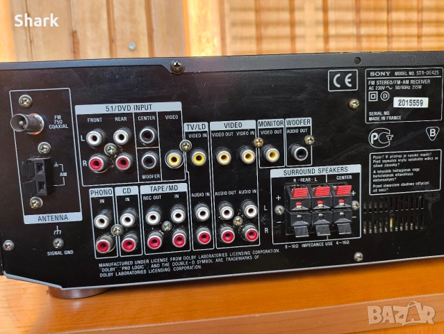 Усилвател / Ресивър SONY STR-DE425, снимка 6 - Ресийвъри, усилватели, смесителни пултове - 54242132