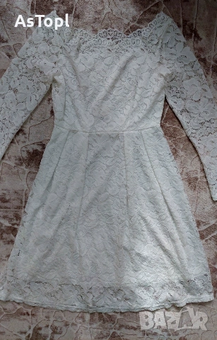 Бяла рокля , снимка 3 - Рокли - 42111479