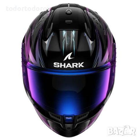 Топ цена Мото каска SHARK D-SKWAL 3 BLAST-R Gloss,вградени очила, снимка 3 - Аксесоари и консумативи - 46578148