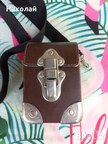 Кожена чанта с метален обков, снимка 11 - Чанти - 51652814