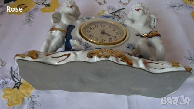 Порцеланов настолен часовник с херувими и гълъби. , снимка 11 - Антикварни и старинни предмети - 52219139