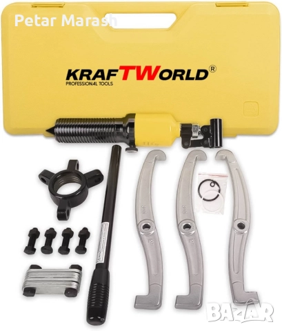 Професионална Хидравлична скоба KraftWorld 15T – за лагери, фланци и зъбни колела, снимка 9 - Други инструменти - 51793101