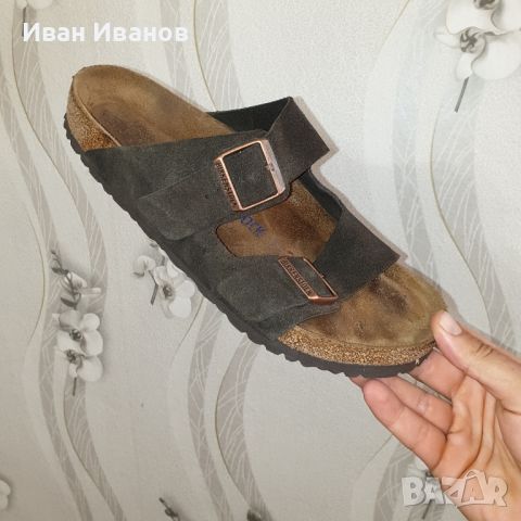 чехли  BIRKENSTOCK ARIZONA (MOCHA)  номер 43,5-44, снимка 10 - Мъжки чехли - 41324590