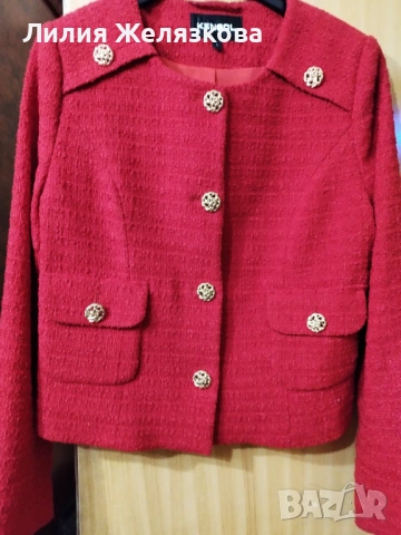 Дамско сако Кензол,Л,красиво букле, снимка 3 - Сака - 53012193