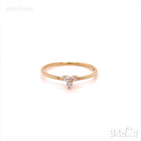 Златен дамски пръстен 1,02гр. размер:56 14кр. проба:585 модел:20061-1, снимка 1 - Пръстени - 45481529