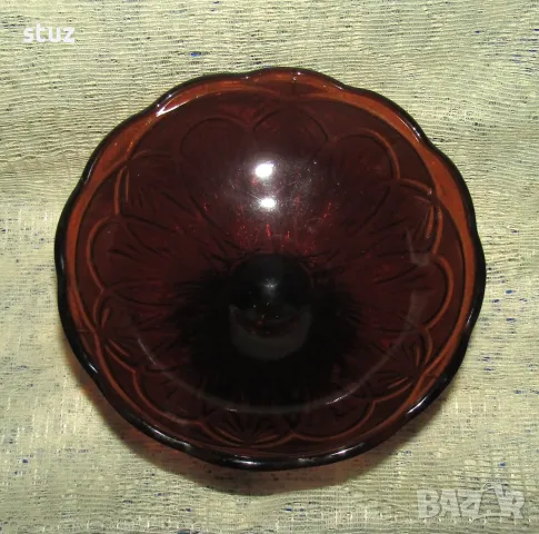 Стъклена фруктиера, снимка 4 - Прибори за хранене, готвене и сервиране - 49169587