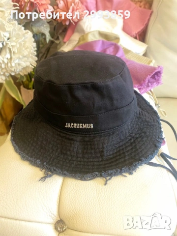 шапка JACQUEMUS Le Bob Artichaut bucket hat, снимка 17 - Шапки - 53504982