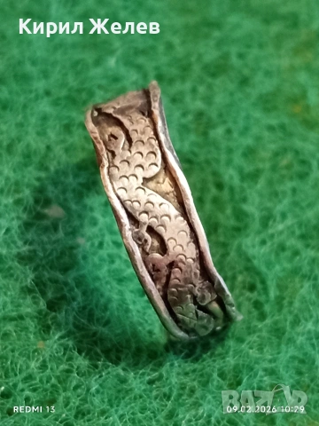 Дизайнерска АРТ сребърна халка уникална много красива 52004, снимка 3 - Пръстени - 53410360