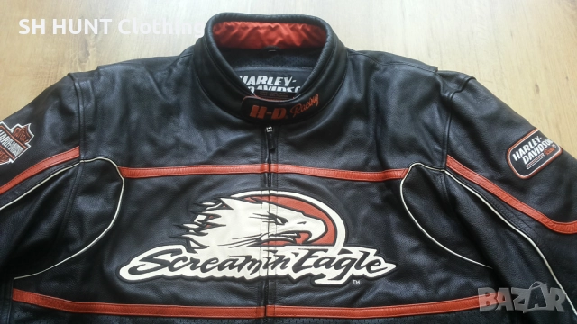 HARLEY DAVIDSON Racing Leather Jacket размер 3XL мото яке естествена кожа 8-27, снимка 8 - Якета - 52159708