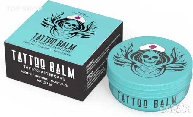 Base Labs Tattoo Aftercare Lotion Balm 3 бр. балсам за татуировки Успокоява Възстановява Овлажнява, снимка 9 - Комплекти и лотове - 49970002