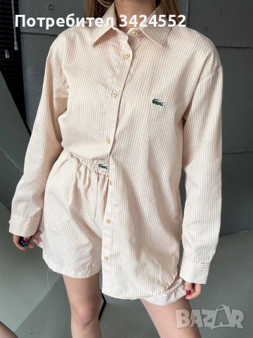 Дамски комплект къси панталони +риза , снимка 2 - Спортни екипи - 54187400