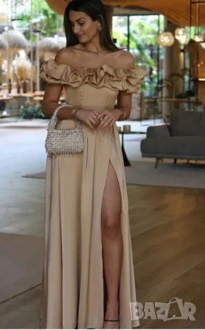 сатенена дамска рокля 