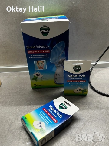 Инхалатор-WICK Sinus Inhalator с VapoPads, снимка 2 - Друга електроника - 53469623