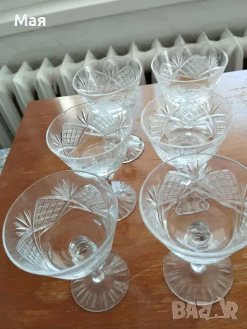 Кристални чаши за шампанско, снимка 2 - Чаши - 50370376
