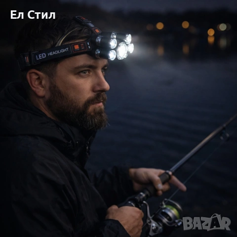 Мощен Led челник 5 в 1 с регулируем ъгъл, снимка 2 - Лед осветление - 53804709