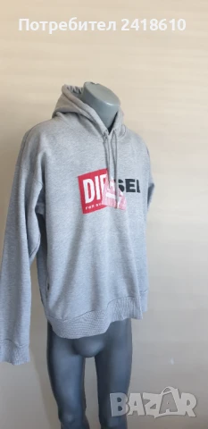 Diesel Oversize  Hoodie  Cotton Mens Size S - М  ОРИГИНАЛ! Мъжки Суичър  , снимка 2 - Суичъри - 50773558