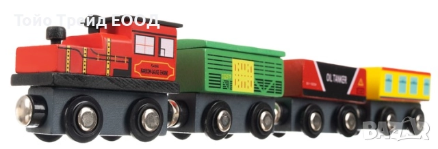 Дървена железница-влакче, снимка 2 - Образователни игри - 52671812