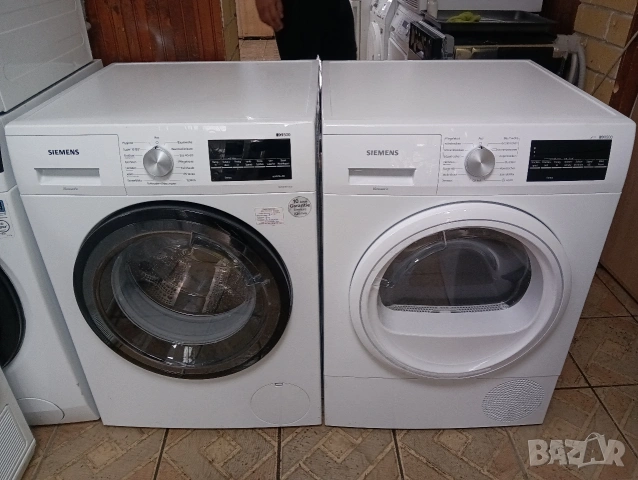 Комплект пералня и сушилня с термопомпа Сименс Siemens IQ500 A+++ 8кг 2 години гаранция!, снимка 7 - Перални - 53104154