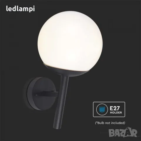 Градински Аплик Е27 Черен - ПРОМОЦИЯ, снимка 4 - Външни лампи - 50130261