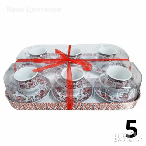 Керамичен сервиз за кафе/чай – Комплект от 12 броя, снимка 5 - Чаши - 49488931