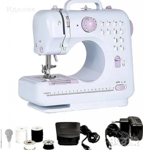 Мини шевна машина с 12 различни вида шевове SM-505A, снимка 2 - Шевни машини - 51696833