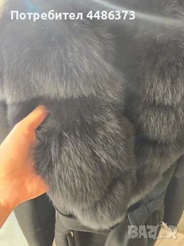 вълнено палто с лисица, снимка 4 - Палта, манта - 52923972