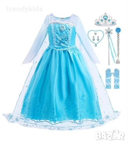 Нова Луксозна Рокля на Елза , снимка 11 - Детски рокли и поли - 49985800