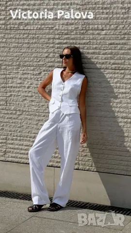 Кроп топ JOY 100% лен