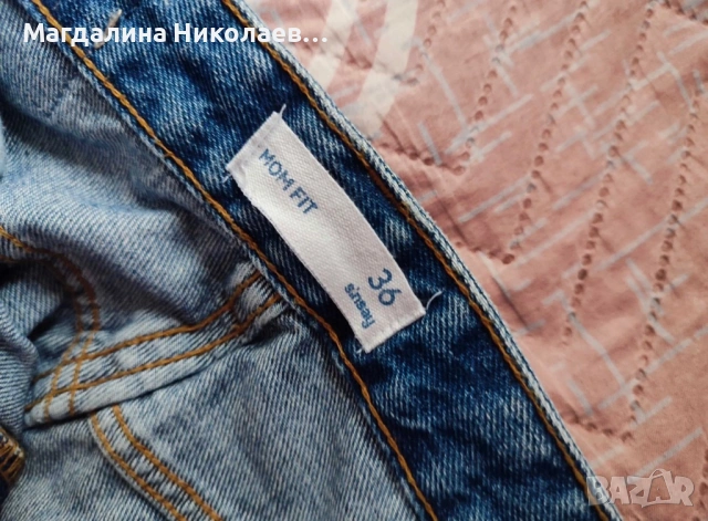 Дънки mom fit high waist , снимка 3 - Дънки - 53219933